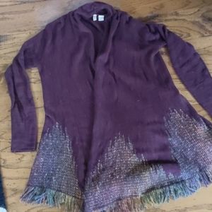 Anthropologie Moth Nevis Plum Cardigan
